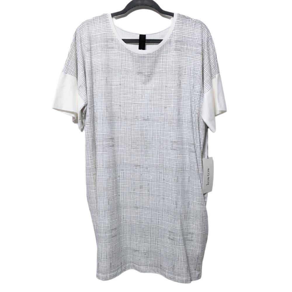 NWT KOWTOW Gridlines Organic Cotton Shirt Dress XS
